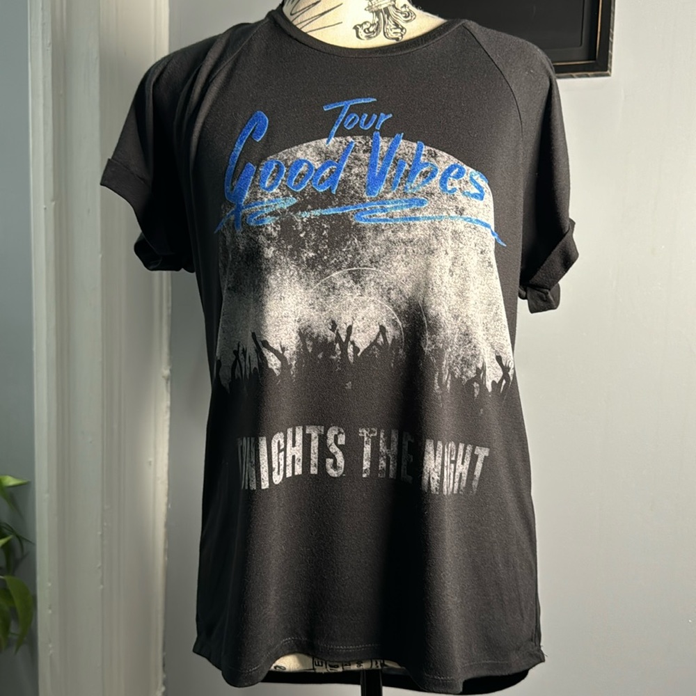 Word of Mouth Good Vibes Tour Tonights The Night Black T-Shirt M
